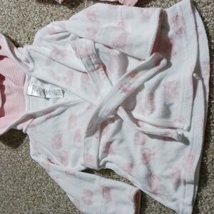 Baby Girl Hooted Terry Robe